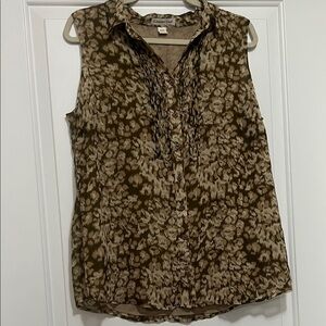 Coldwater creek Women's Sleeveless Patterned Blouse